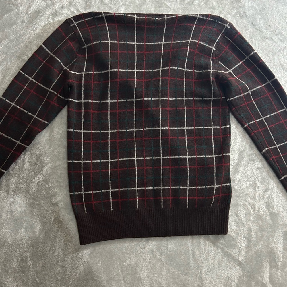 Vintage Polo Ralph Lauren 100% cashmere plaid v-neck cardigan - Picture 9 of 10